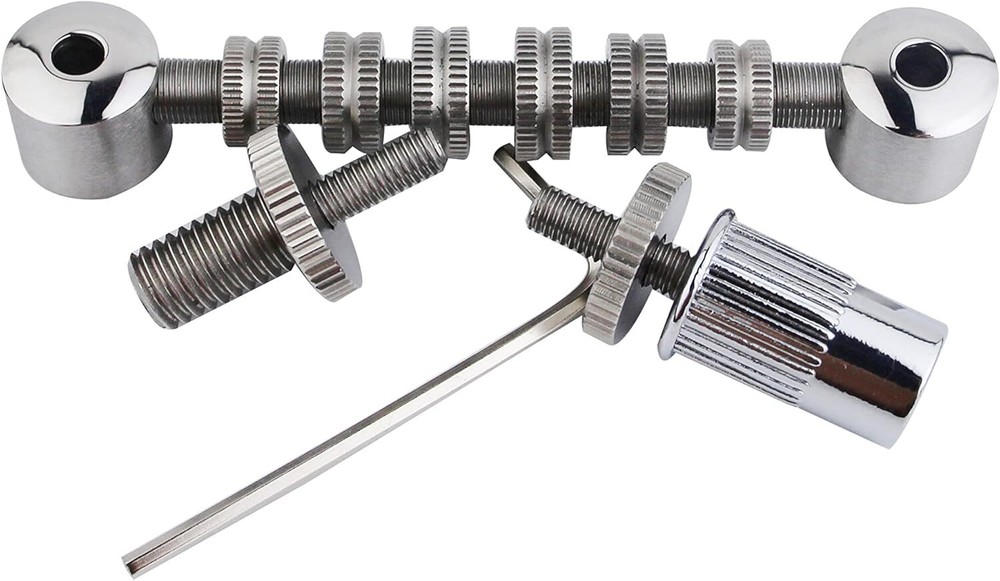 Guyker Stainless Steel Space Control Adjustable Roller Guitar Bridge Chrome
