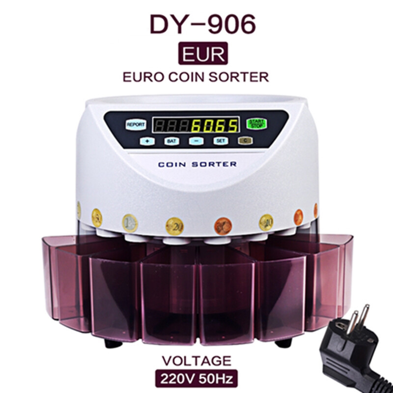 Coin Sorter Machine Counter Digital Automatic Electronic Counting Change Money