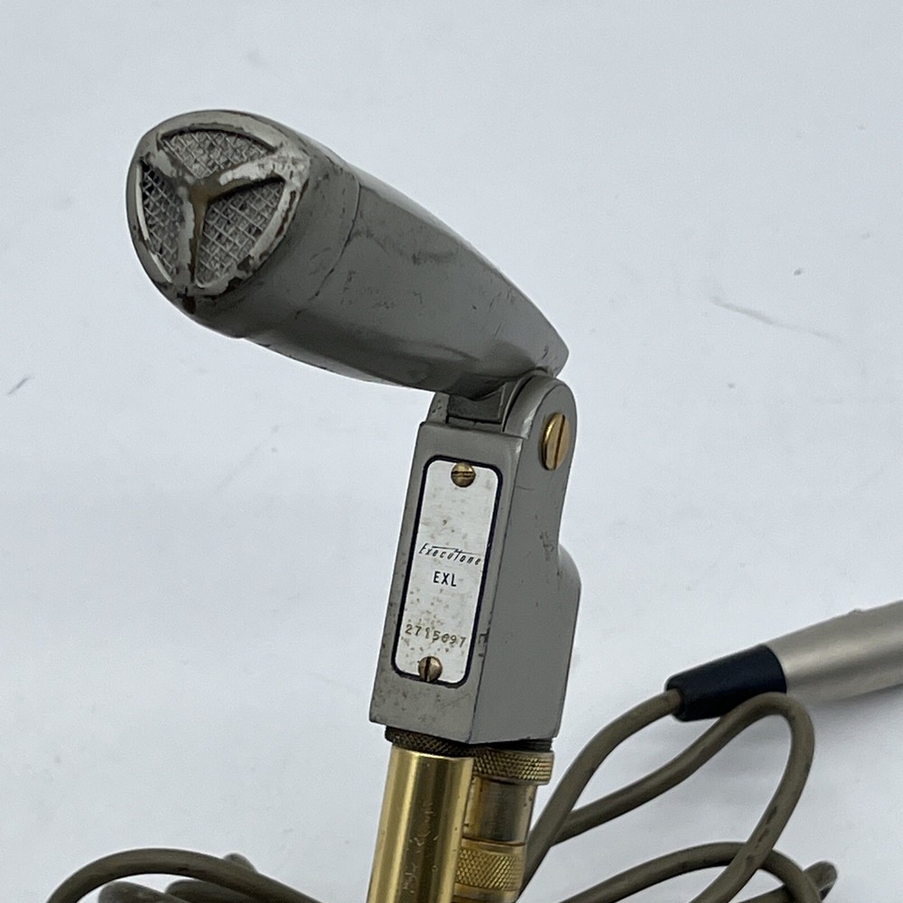 Vintage rare 1950's Executone EXL MICROPHONE art deco button push intercom