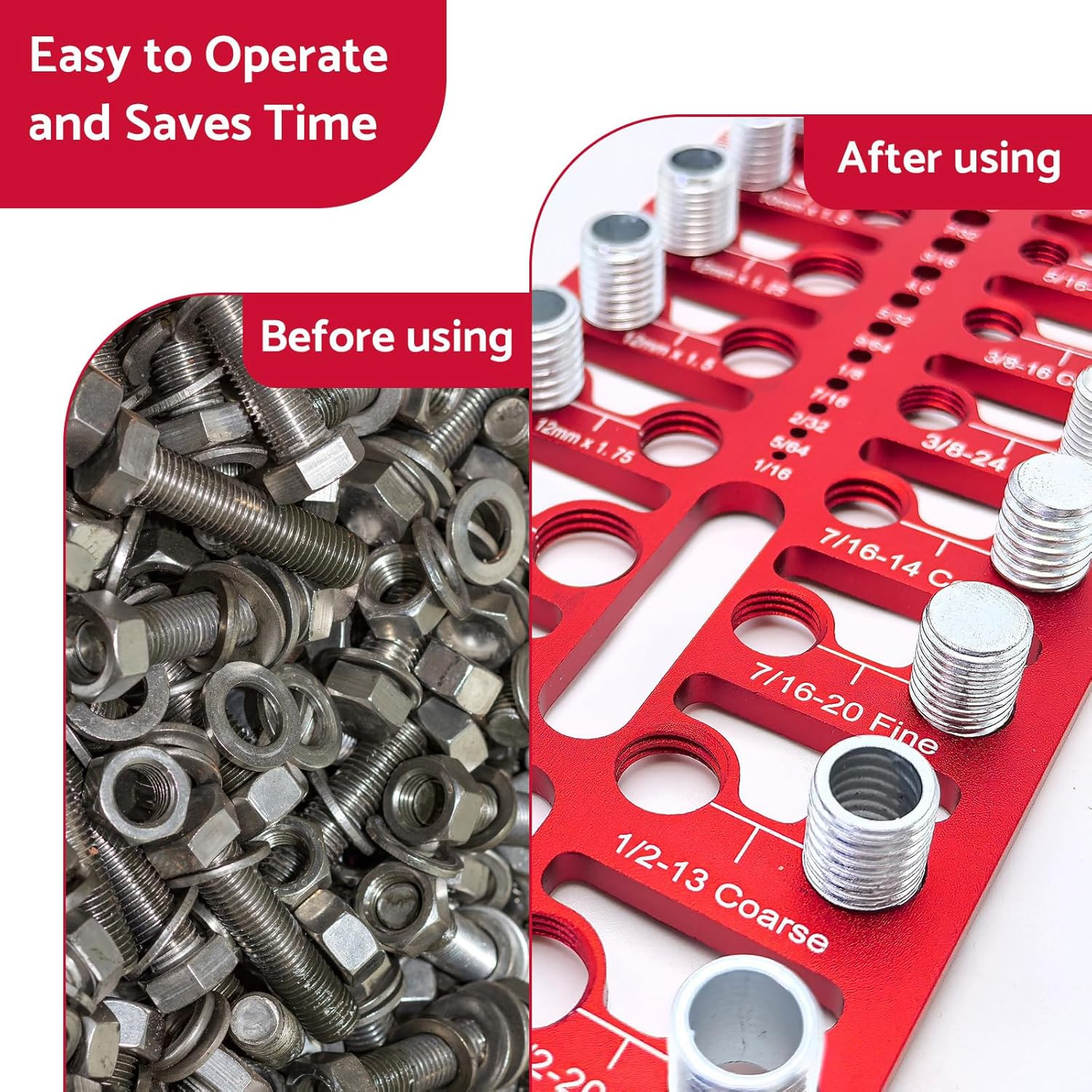 55 Nut and Bolt Thread Checker Thread Checker Standard and Metric