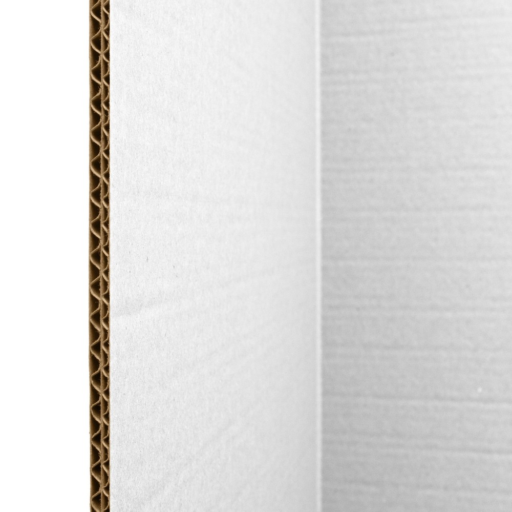 6 ft. Tall White Temporary Cardboard Folding Screen - 4 Panel