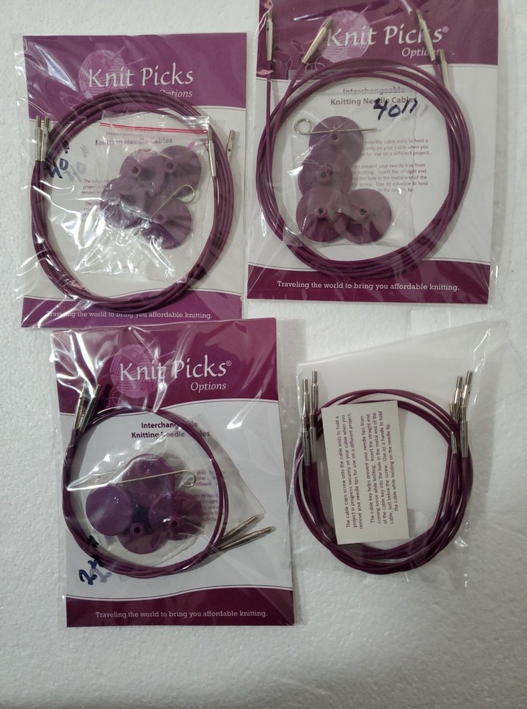 Denise Interchangeable Crochet Hook Set & Knit Picks Needle Cables, etc Knitting