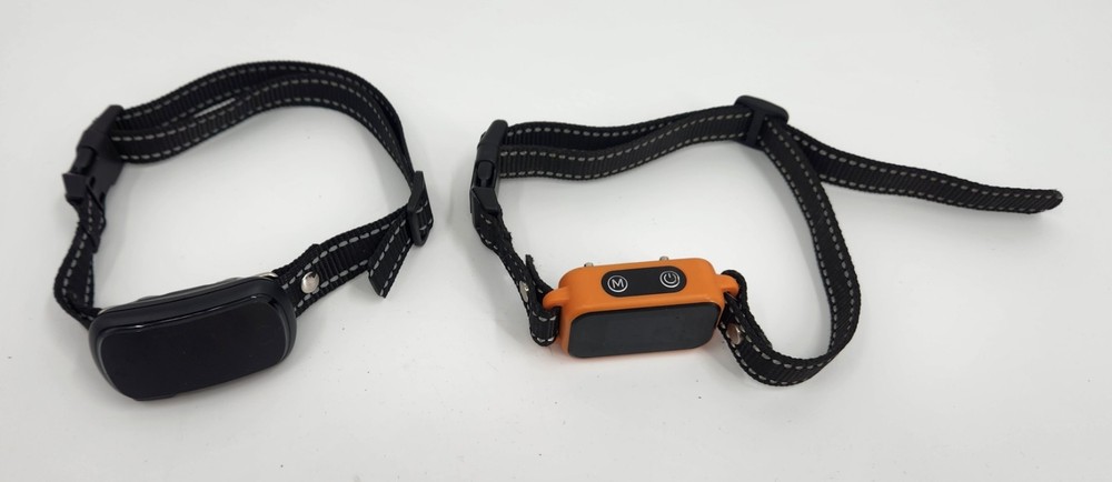 2 Electronic Dog Training Collars Black & Orange Adjustable Strap Remote Ready