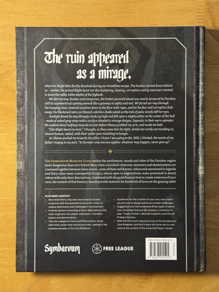 Symbaroum Rulebook Set (Core Rulebook, Advanced Player’s Guide & Monster Codex