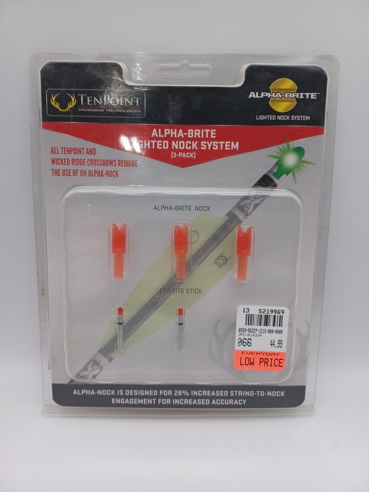 TENPOINT ALPHA-BRITE LIGHTED NOCK SYSTEM (.297) RED (3 PACK)