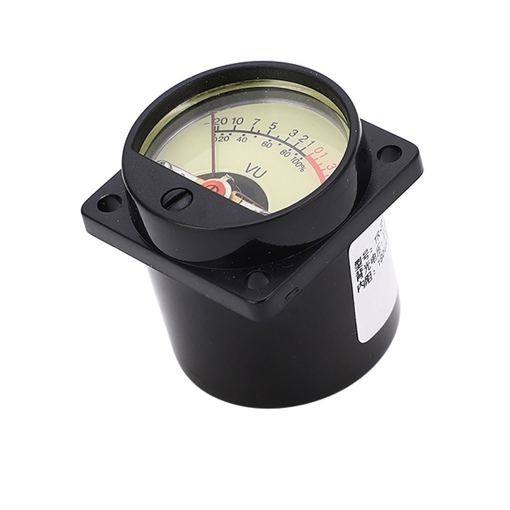VU Meter High Accuracy Yellow Pointer Dial White LED Backlit Amplifier Panel VU