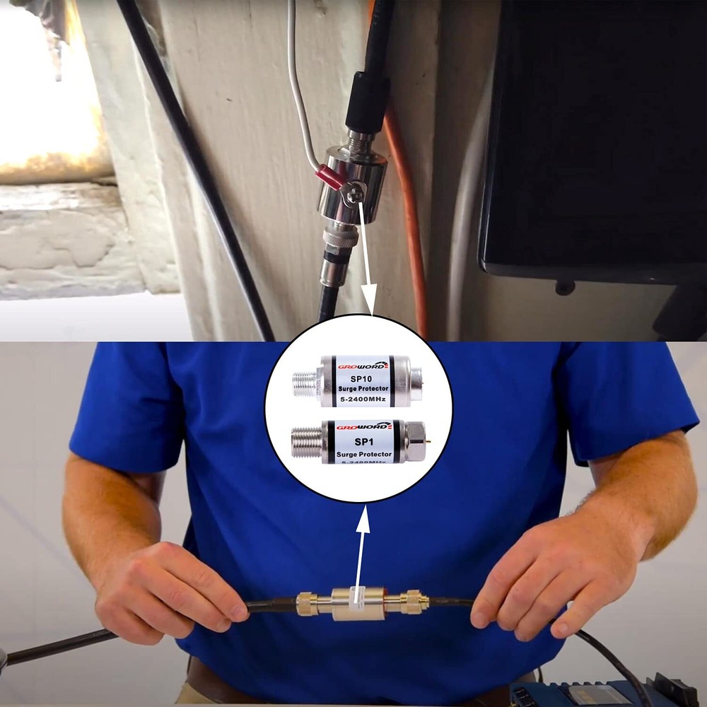 4 Pcs Coaxial Surge Lightning Protector/surge Suppressor for Protector Satellite