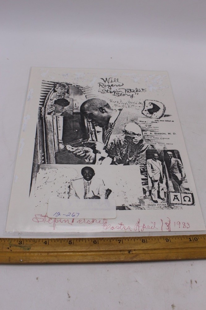 SIGNED STEPIN FETCHIT HEADSHOT APRIL 3 1983