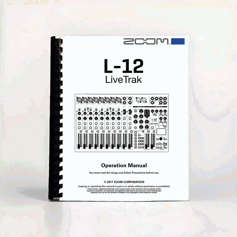 Owners Manual for Zoom L-12