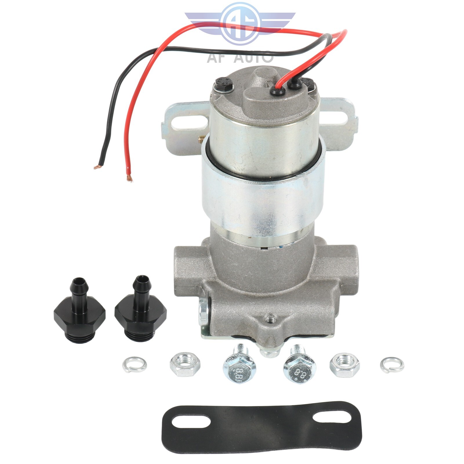 Electric Fuel Pump 97 GPH 7 PSI Universal Red For Holley Demon Carburetor Chrome