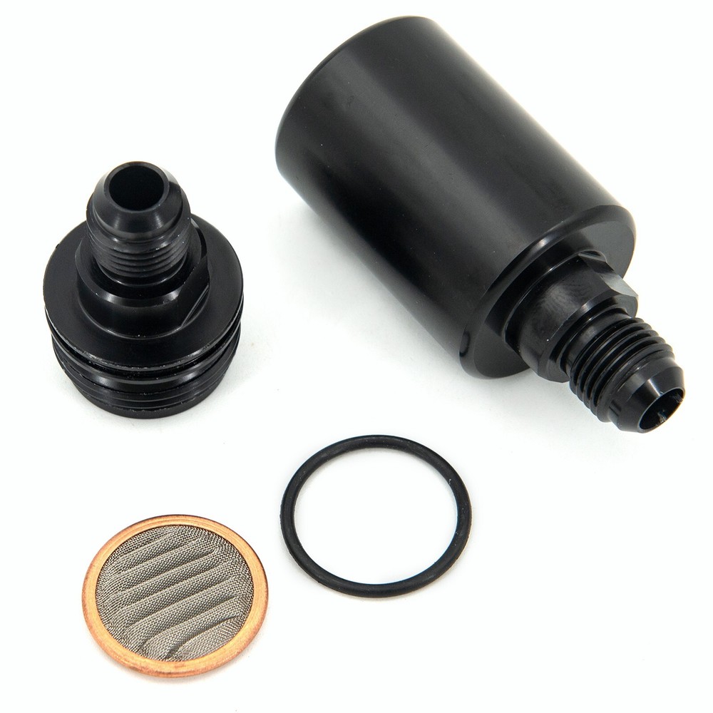 Universal 6AN High Flow Inline Fuel Filter Removable Cleanable With Mesh Screen