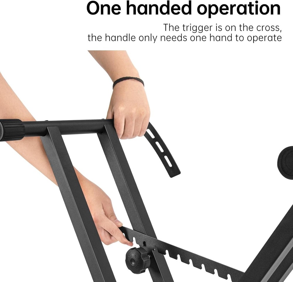 Double X Keyboard Stand - Adjustable Height 20.47-36.6 Inches, Adjustable Wid...