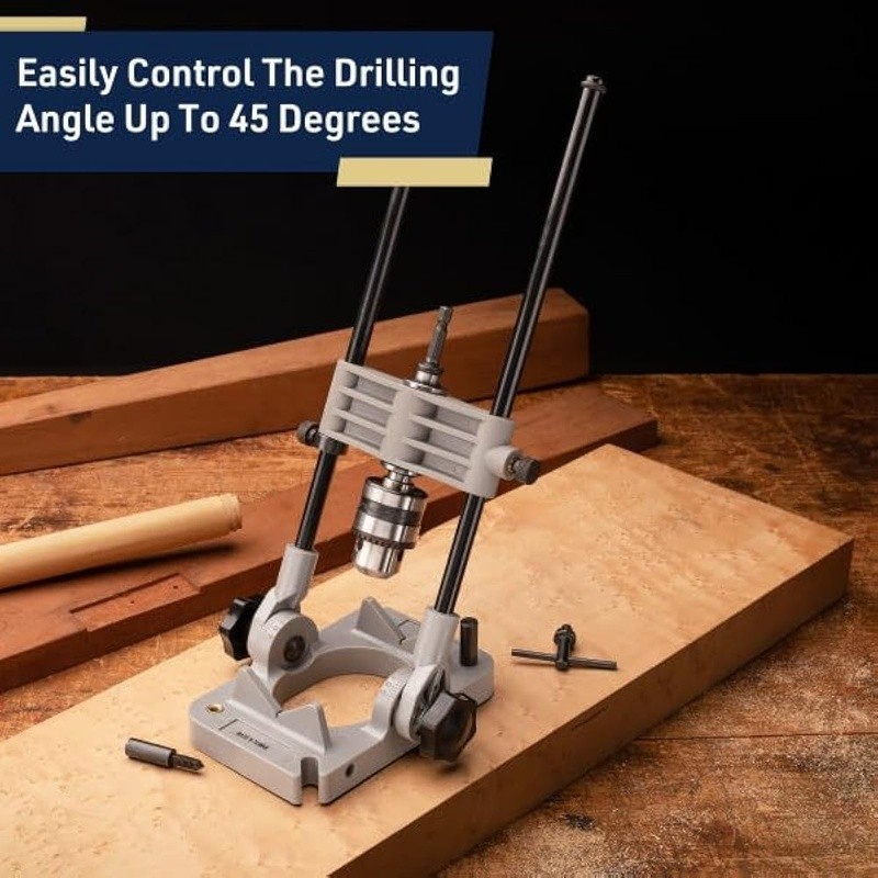 Portable Drill Guide Attachment Handheld Drill Mini Press Straight Hole Jig New