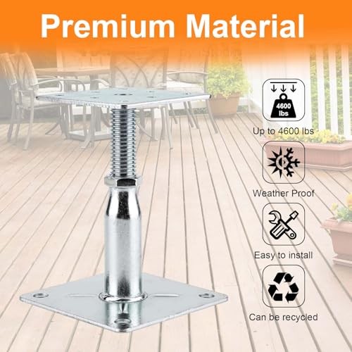2 Pack Adjustable Support Jack for The Floor,Deck 2Pack/3.5-6inch