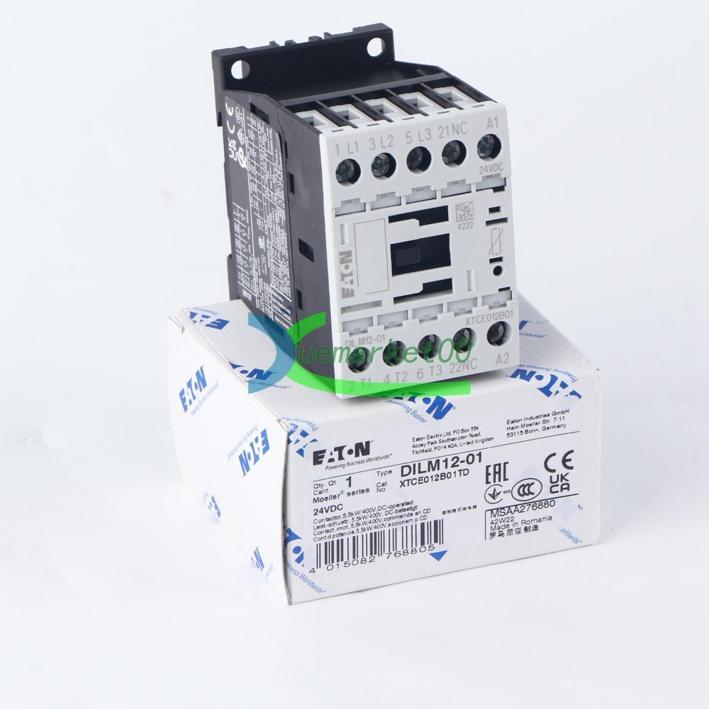 1PCS NEW Eaton Contactor DILM12-01(24VDC)
