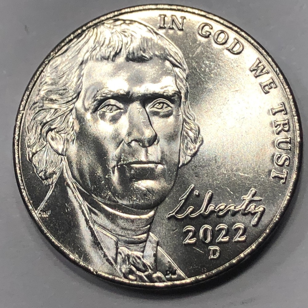 2022 P&D Jefferson 5 cent Set - Uncirculated