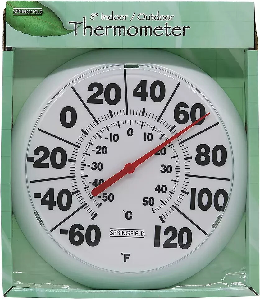 Springfield Indoor Outdoor Big and Bold Dial Thermometer Wireless Thermometer