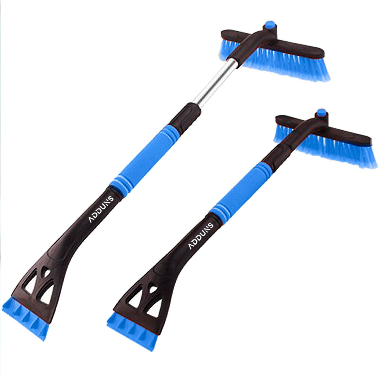 Extendable Snow Brush and Ice Scraper 2 n-1 Design, Scratch Free - Adduns