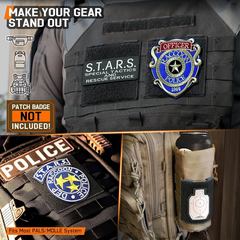 2Pack Molle Patch Panel Hook&Adapter Panel for DIY Patch Badges Tactical Molle..