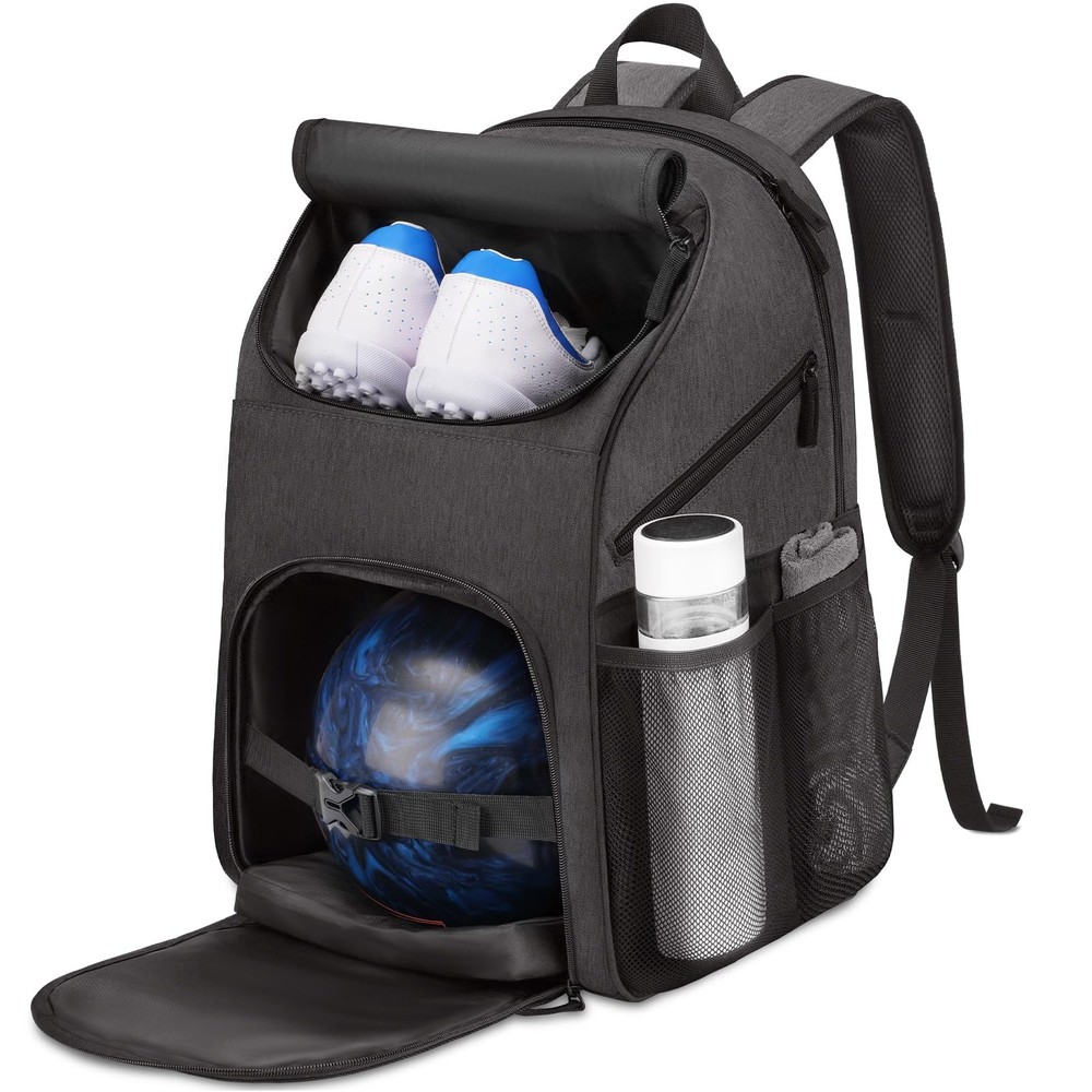Bowling Bag Backpack, Bowling Ball Backpack for Single Ball with Shoe Compart...
