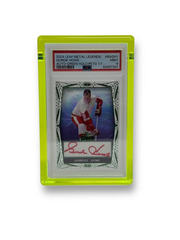 Neon Green PSA-Style Graded Card Display Case
