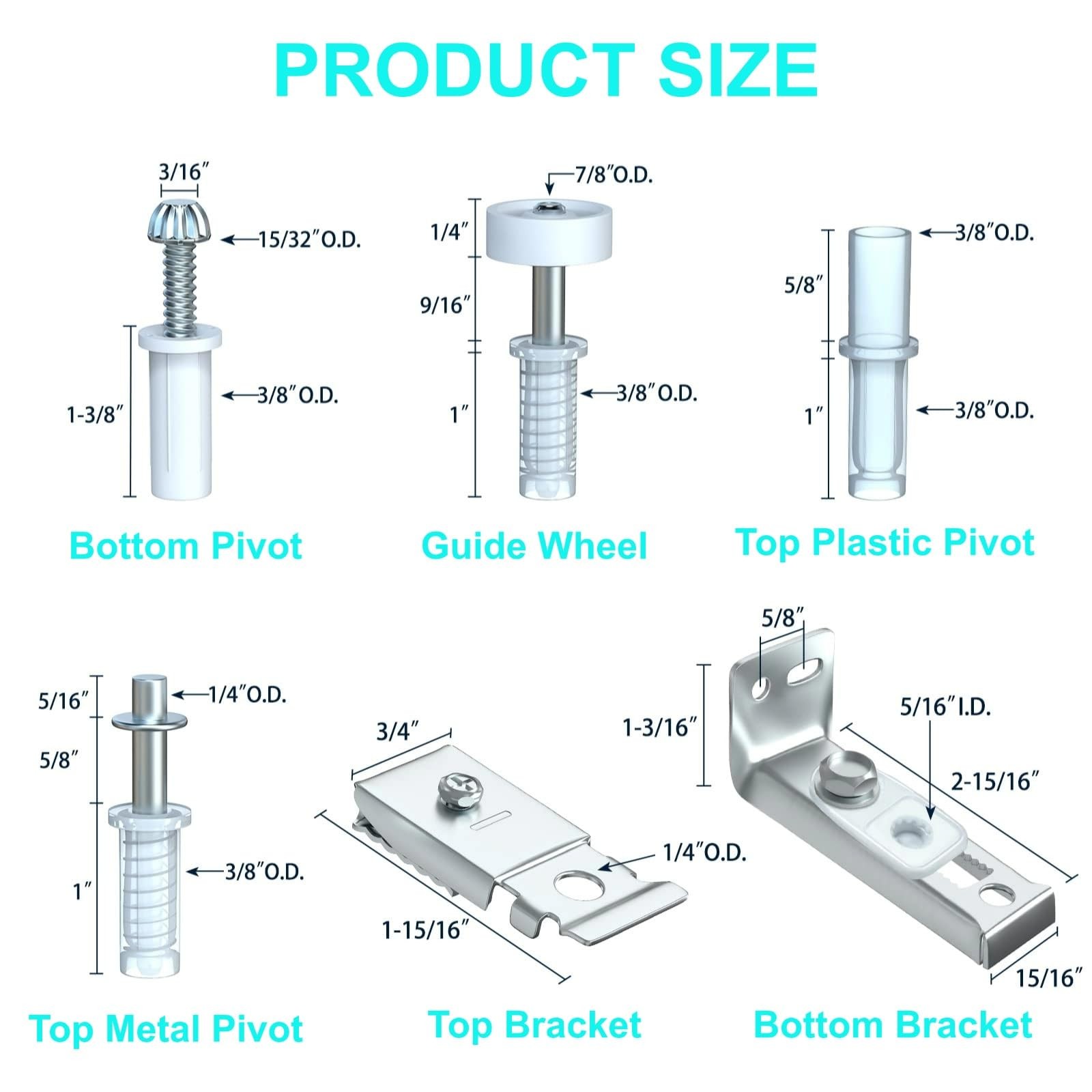 2 Pack Bifold Door Hardware Repair Kit - Ideal Replacement Parts for Bi - Fold &