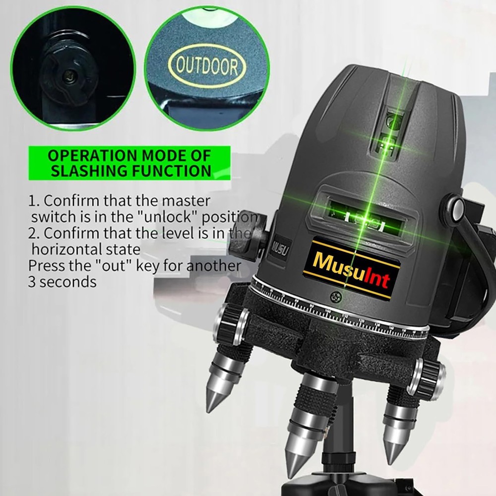 5 Line Green Outdoor Laser Level