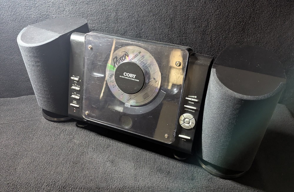 Coby Stereo System CD-CX377 + Speakers *TESTED*WORKING* NO REMOTE