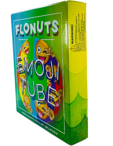 Flonuts Inflatable 48in Emoji Tube Float Multicolored