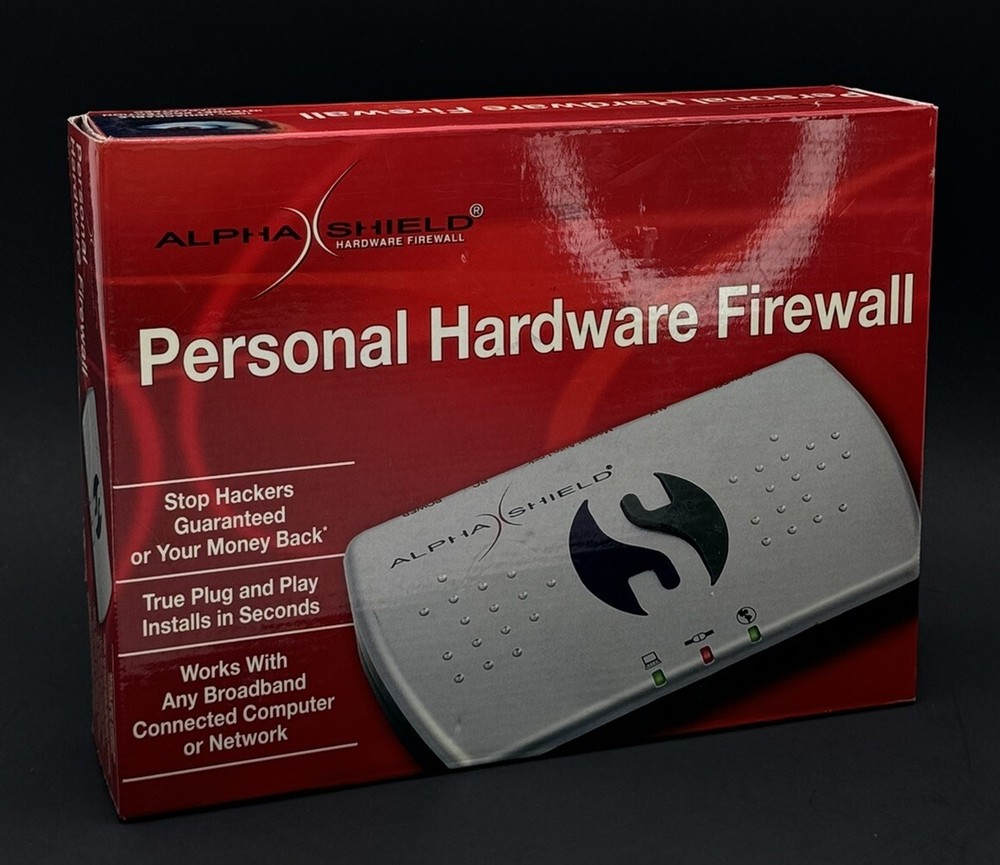 AlphaShield Personal Hardware Network Firewall Broadband Security NEW SEALED NIB