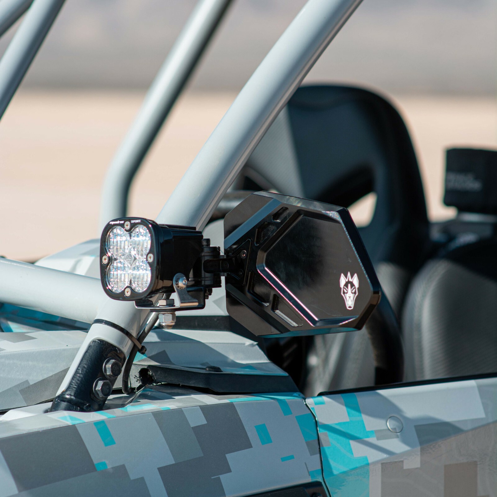 Chupacabra Offroad Cuero Pro UTV Mirrors (set of 2) for 2" OD Tube-Black