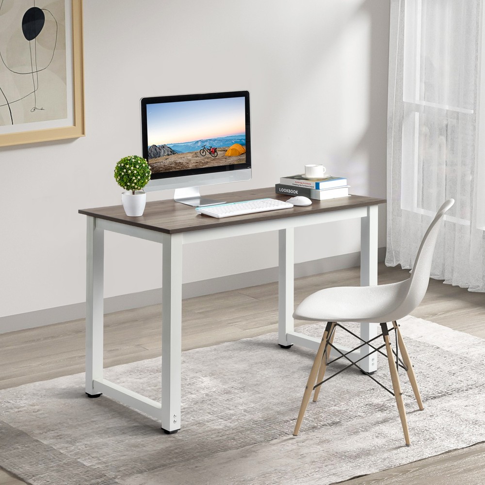 110cm Decent High Strength Wooden Computer Desk Gray