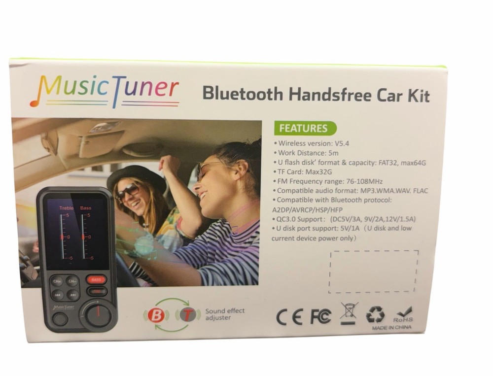 Car Bluetooth 5.0 FM Transmitter PD Type-C Dual USB Handsfree Player Charger