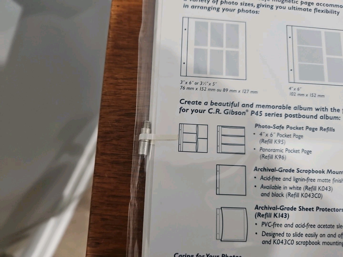 C R Gibson K45 Photo Album Refill 5 Pages Each Acid Free Unimount Magnetic Lot 2