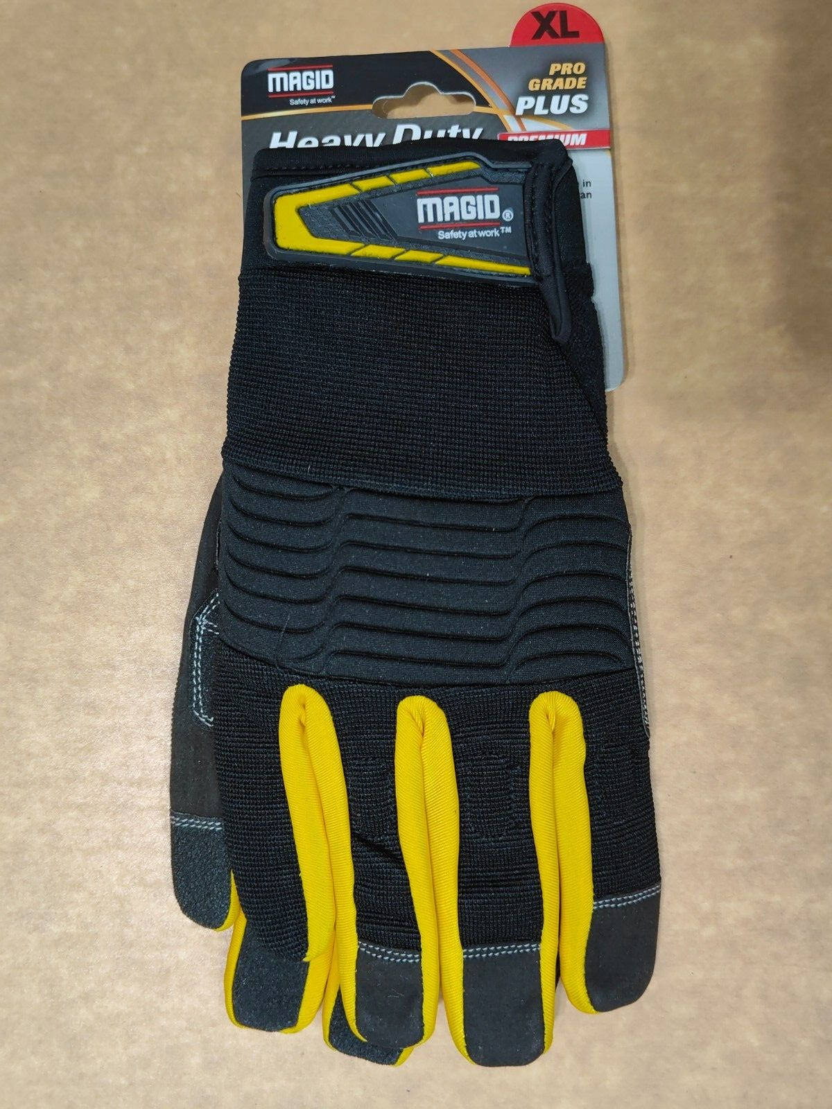 Magid ProGrade Plus Synthetic Leather Palm Heavy Duty Utility Work Glove Men XL