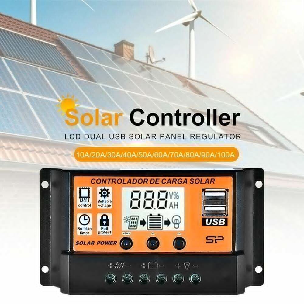 100A 12/24V MPPT Solar Panel Kit Regulator Charge Controller Auto Focus Tracking