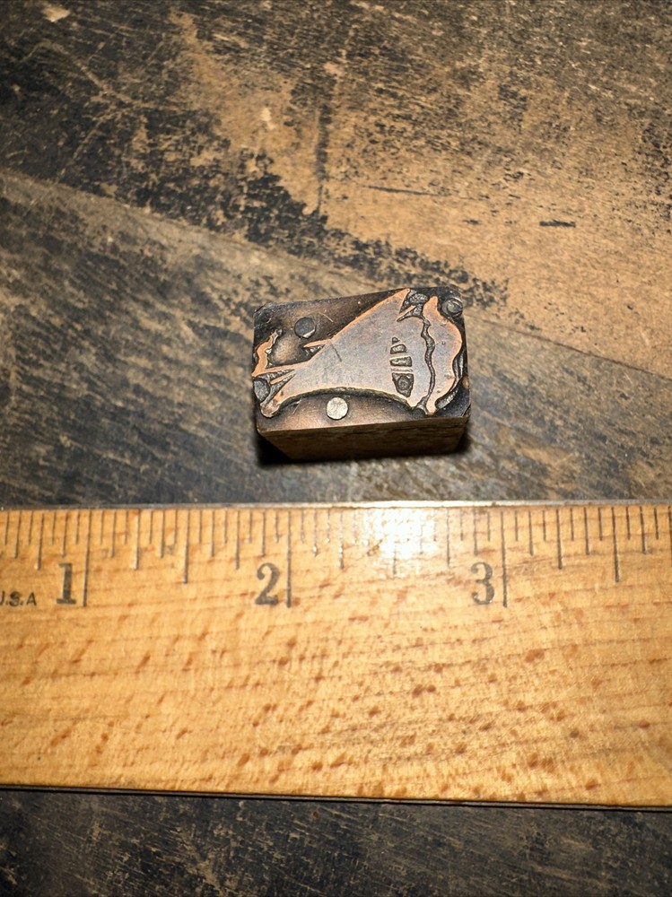 Printing Block “ Small Ship “ Copper Face