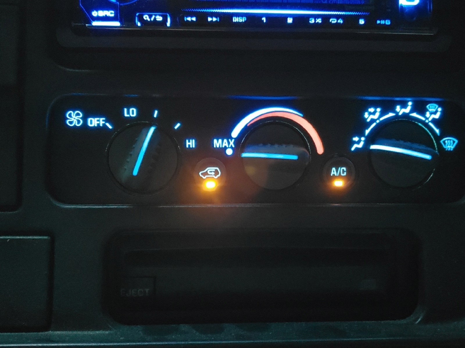 14 Ice Blue LED Kit For 1992-1999 Chevrolet Trucks Gauge Cluster and AC Controls