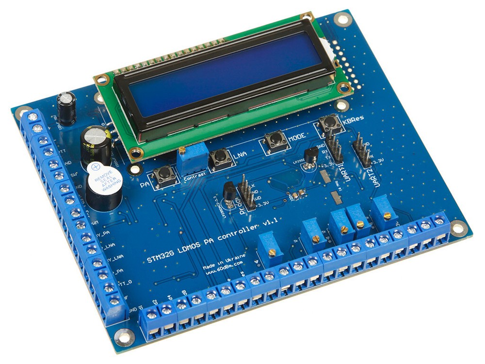 Amplifier control board, SSPA LDMOS MOSFET controller, HF multi band