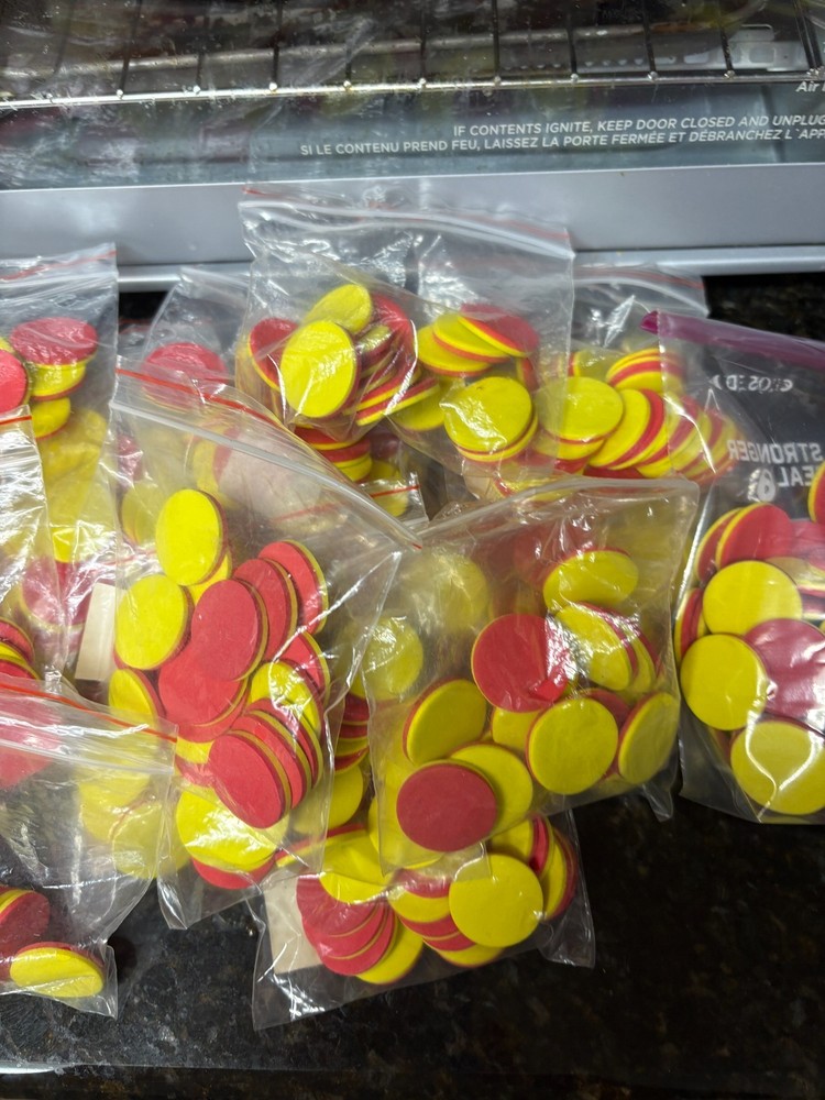 Counters: Red/Yellow Two Side PCS; Counting Manipulative; Math Counters
