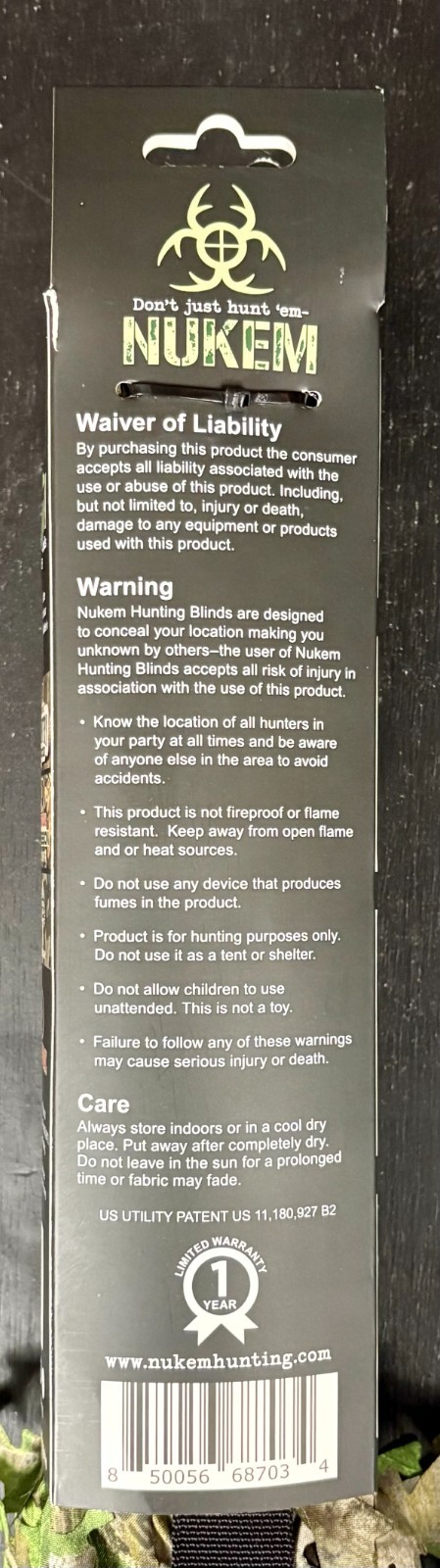 Nukem Hunting Ground Blind Mossy Oak Obsession New