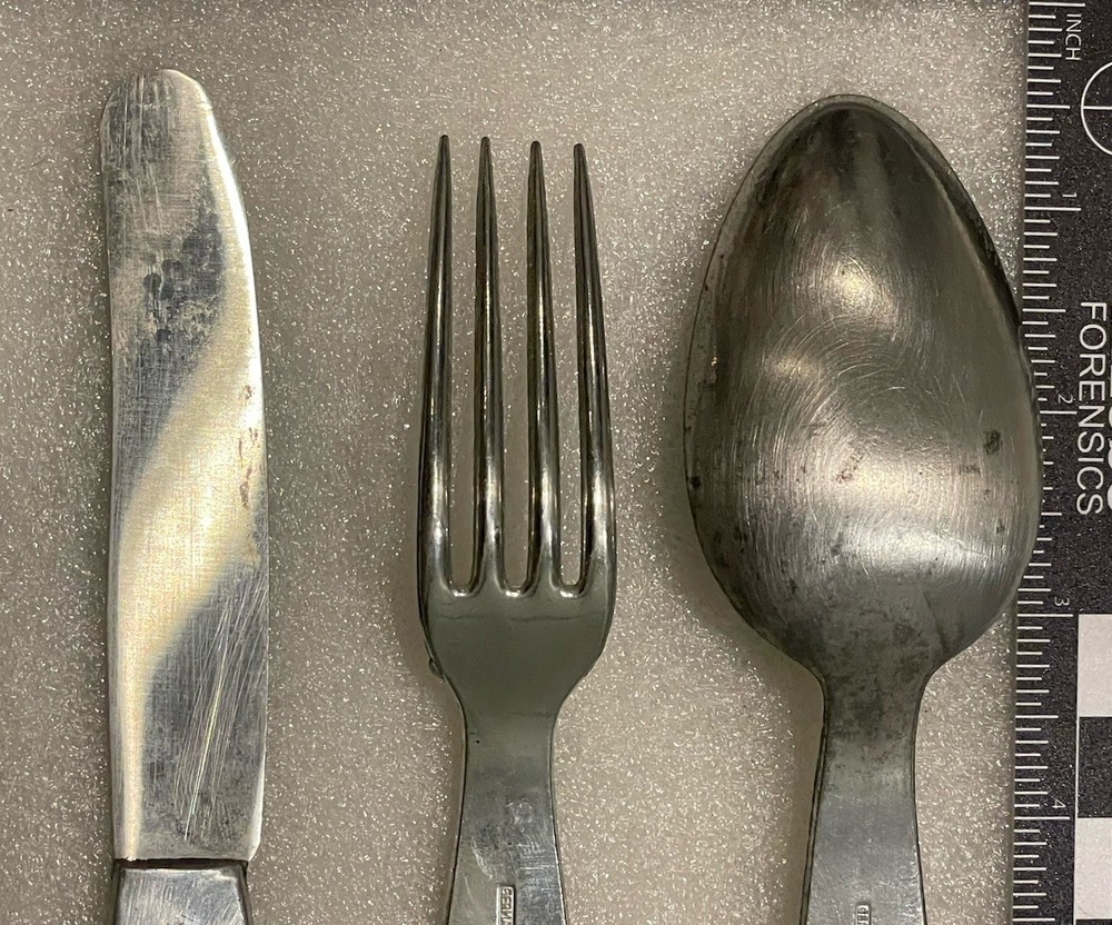 WWII German Three Piece Mess Fork, Spoon & Fork Set