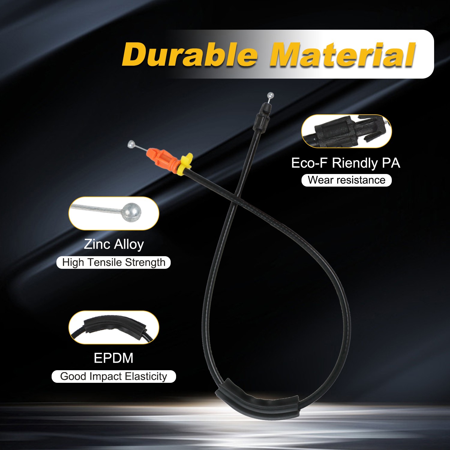 Front Driver or Passenger Side Door Handle Latch Cable for Chevrolet Silverado