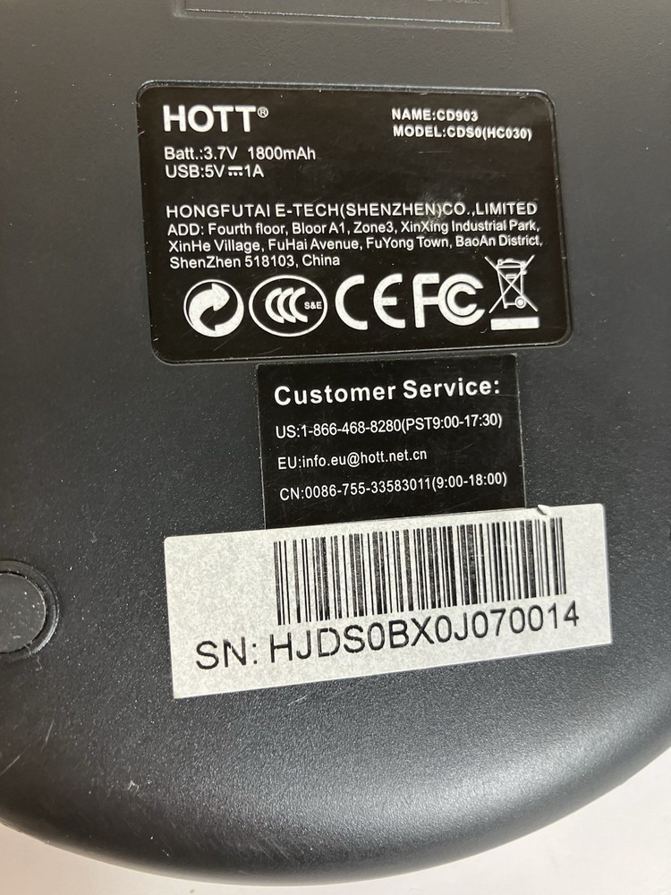 HOTT CD903 Portable CD Player - Tested