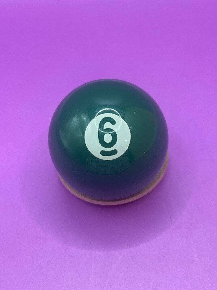 Replacement Mini Billiards Pool Ball - 1.5" Diameter - Solid Green #6 Ball