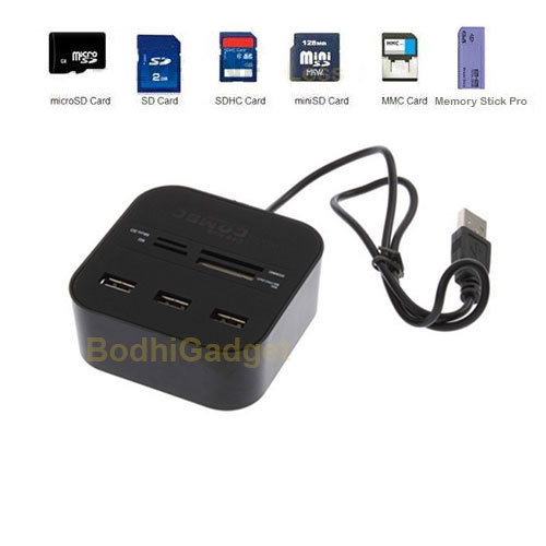 Combo Hub Multi-Memory Card Reader with 3 USB 2.0 Ports