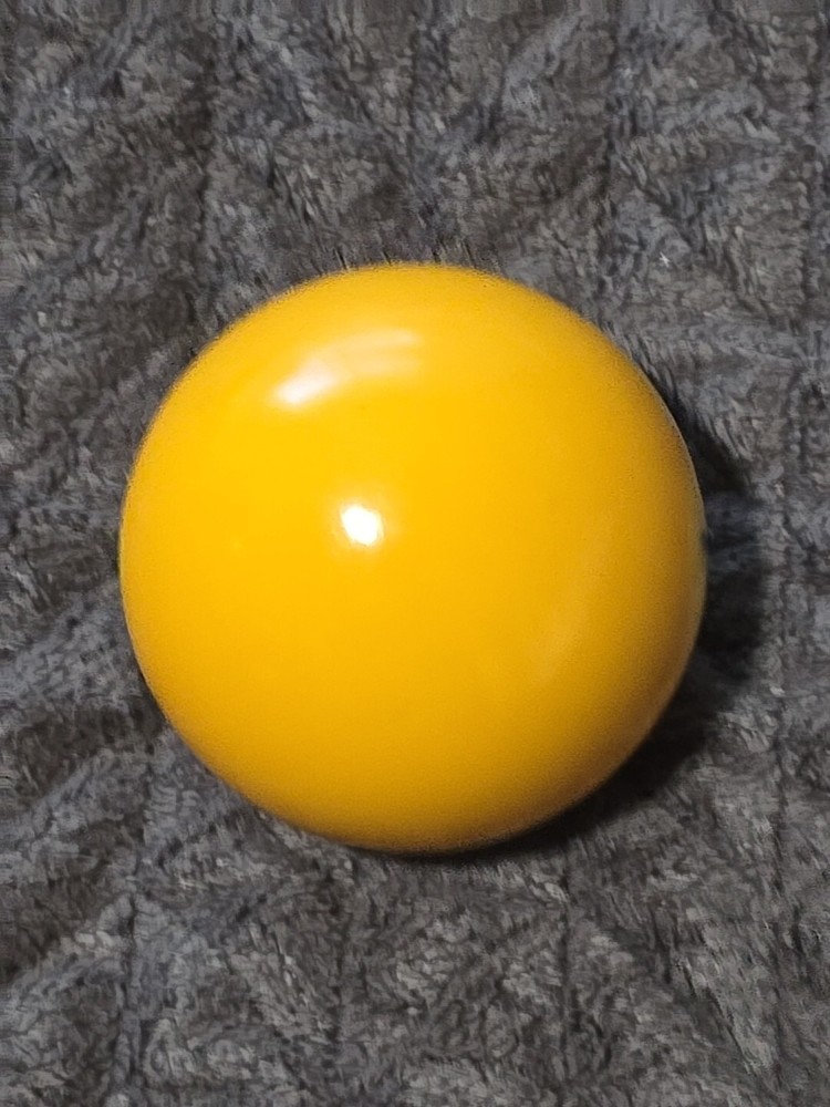 🎱Vintage Replacement Belgian(#1) Pool Ball~Billiards Solid Yellow Ball 2"