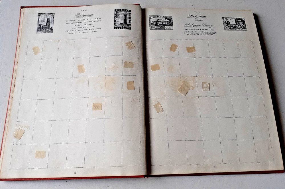 Vintage NELSON Stamp Album