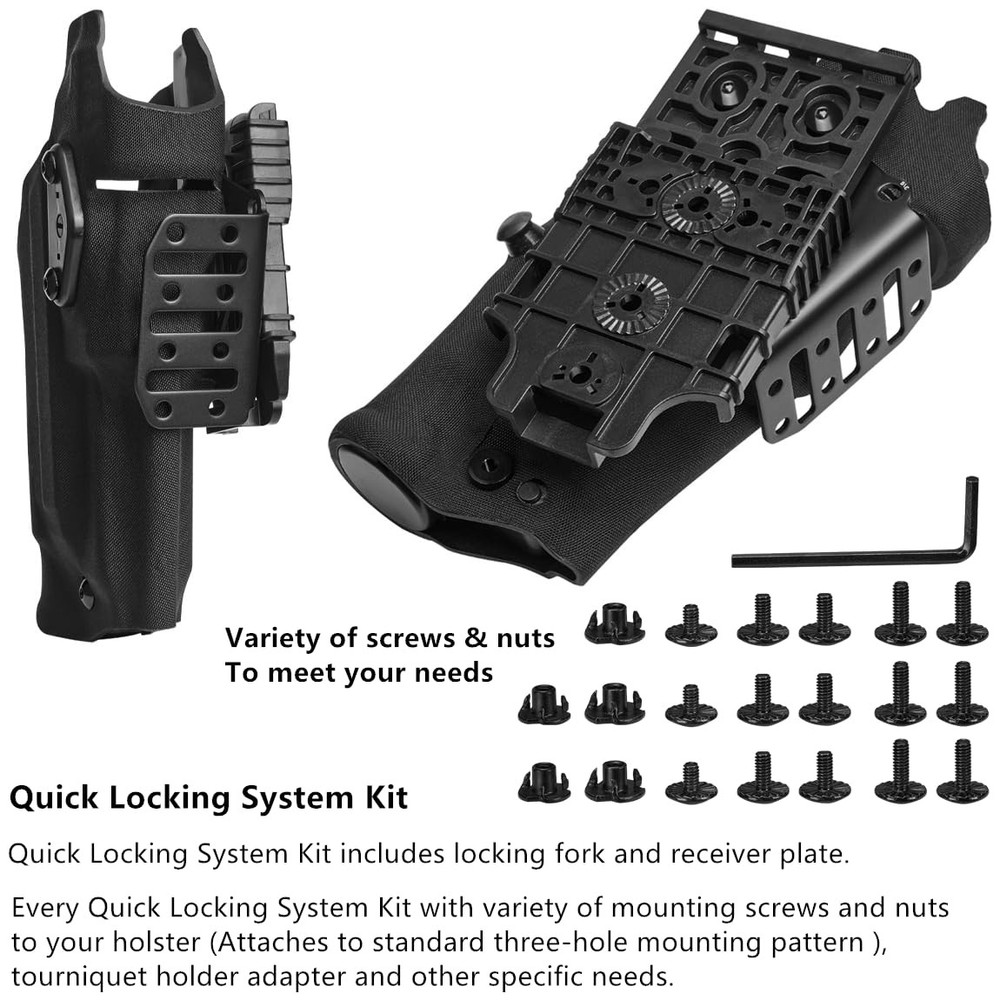 3 Packs QLS Kit | Quick Locking System Kit with Locking Fork and Receiver Pla...
