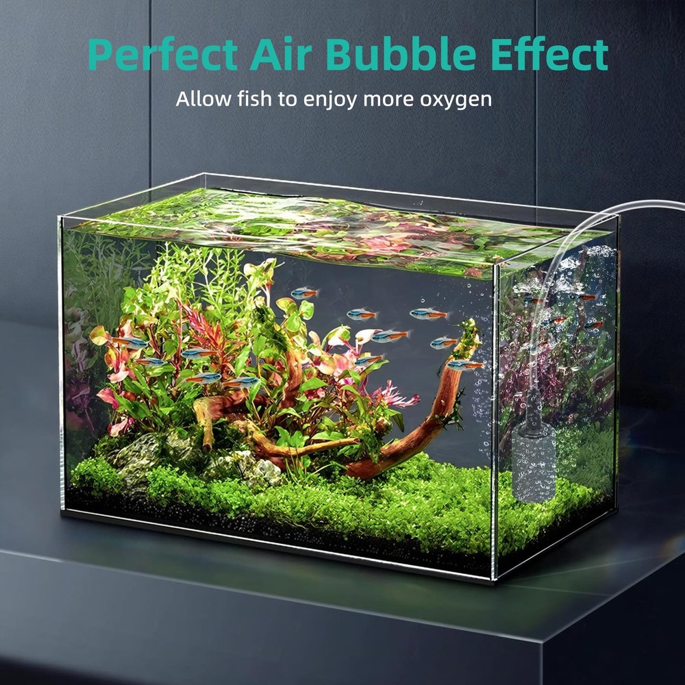 DaToo Aquarium Air Stone 1 Inch 12 Pack Fish Tank Aerator Bubble Diffuser...